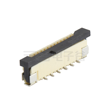 FPC 1.0Pitch-H5.5立贴抽屉式 反脚位 12pin 本色 镀亮锡